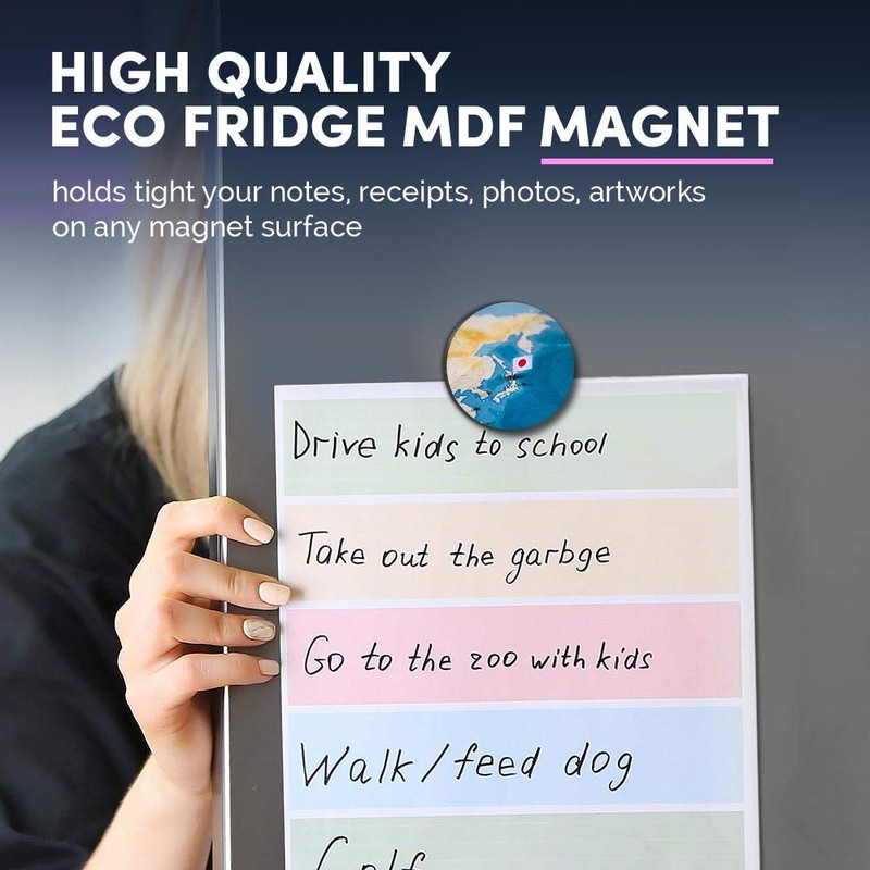 1 x Round MDF Magnet - Japan World Map Flag