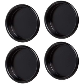4PCS Closet Door Finger Pull 2-1/8", Easy Snap-in Circular Black Closet Door Pulls, No Nails Needed, Perfect for Pocket, Sliding, Bi-Pass, Cabinet Door