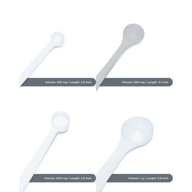 Dosierlöffel | Milligramm-Messlöffel 4er Set | genaue Dosierung | mg-Messlöffel