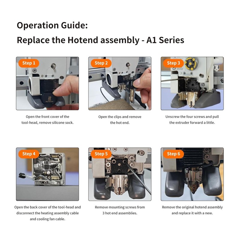 Generic 3D Printer Hotend Kit for Bambu Lab A1, Hotend