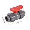 PATIKIL 25mm ID Double Union Ball Valve, 3 Pack PVC