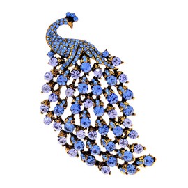 Crystal Peacock Brooch Pin Enamel Big Bird Party Office Casual Brooch Pin for Women Ladies Coat Jacket Dress Hat Scarf Shawl Brooch Pin Badges Accessories Jewellery Gifts