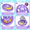 AnbQuik Baby Pool Float with Removable UPF50+ Sun Protection Canopy,
