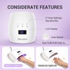 Melodysusie UV Nail Lamp, Plus30T UV Light for Gel Nails