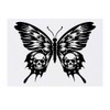 'Butterfly With Skull Wings' Temporary Tattoo - Water Resistant, Skin-Safe,