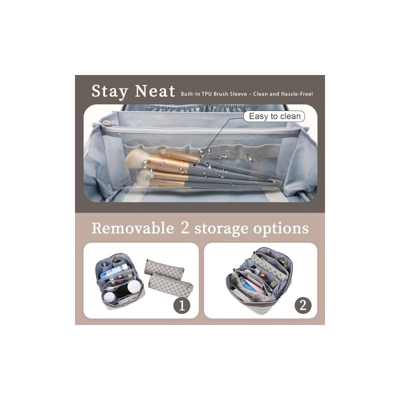 Cosmetic Bag Organizer Travel, Compact Lightweight Accessory for Travel and