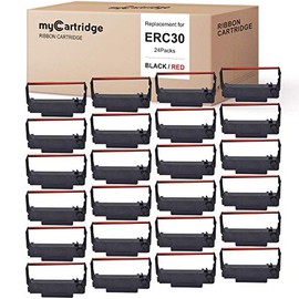 myCartridge 24 Pack ERC30 ERC-30 ERC 30 34 38 B/R Compatible with Ribbon Cartridge Used with Epson ERC30/ERC34/ERC38,TM-U220,Bixolon GRC-220BR,M188B,B