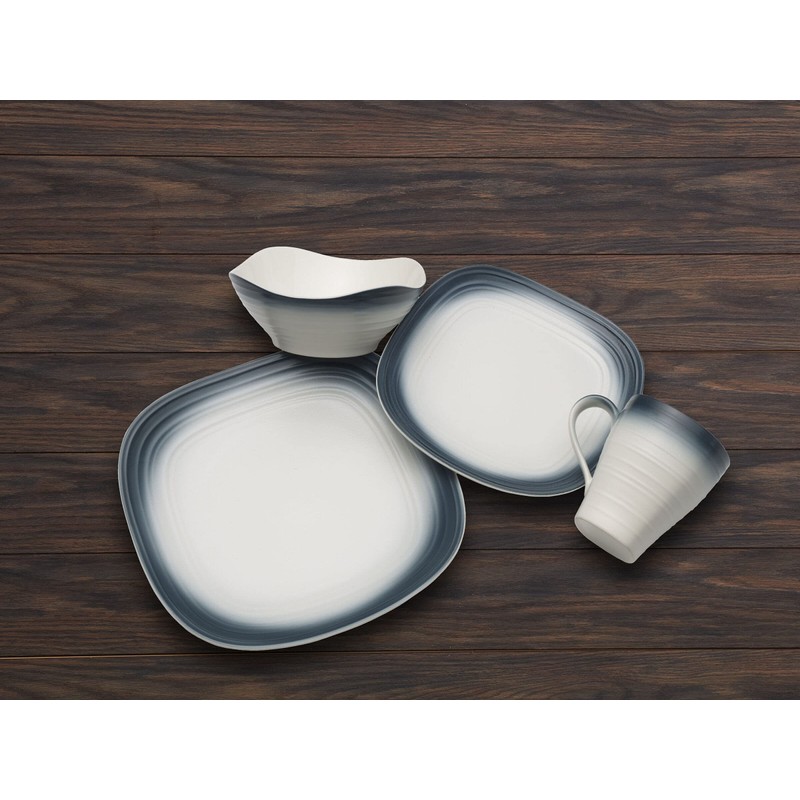Mikasa Swirl Square 4-Piece Place Setting, Service for 1, Ombre