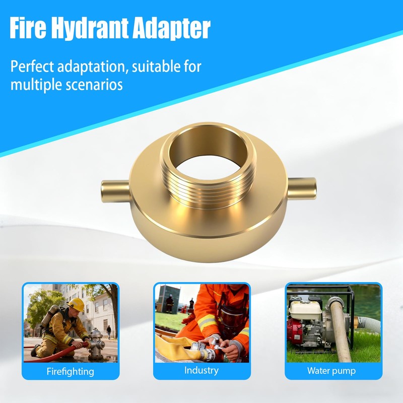 Brass Fire Hydrant Adapter 2-1/2" NST Female x 2" NPT