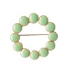 [CHERRY Knot] Round Connect Brooch Gold Tambourine Pondering (Pistachio Green)