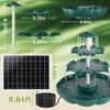 AISITIN 6.5W Solar Bird Bath Fountain, 3-Tiered Waterfall, DIY Detachable
