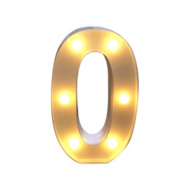 Guijiyi Number Light Sign Marquee Number Light Up Marquee 0-9 Digits Lights Sign for Night Light Standing for Home Party Bar Wedding Festival Birthday Decorations Xmas Gifts Decoration (0)