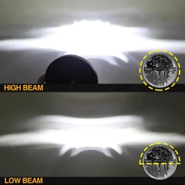 autofans Pair 7" inch LED Round Headlights For Ford 1953-1977 F-100 F-250 F-350 Hi-Lo DOT