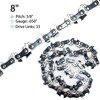2PC 8 Inch Polesaw Chain for Sun Joe SWJ800E SWJ806E