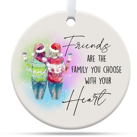 Friends Christmas Ornaments, Friendship Ornaments for Women Friends, Gifts for Friends Women, Friend Ornaments for Women Ceramic