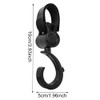 2 Pcs Walker Hook Hanging Multipurpose 360° Rotation Stroller Clip