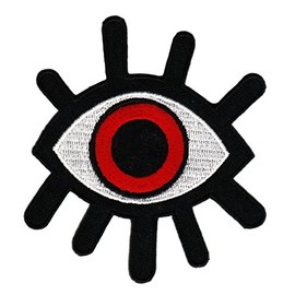 Eye Red Kind Iron-On Patch for Clothing, Iron-On Patch Size 7.3 x 8.6 cm