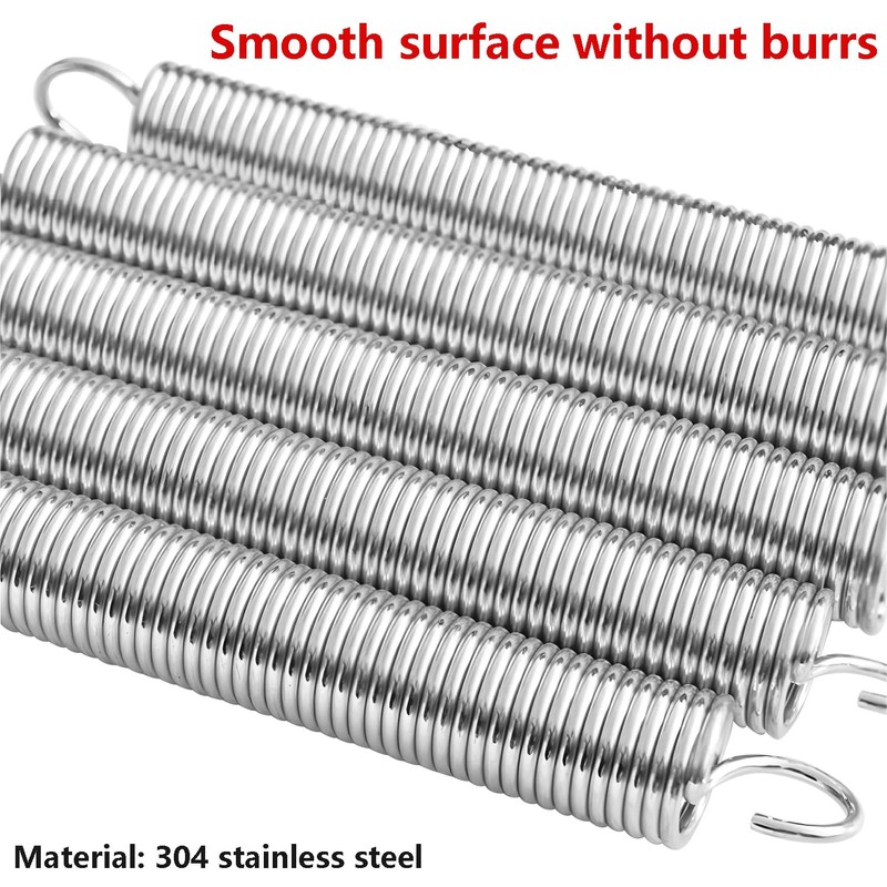Qrity 2 PCS Stainless Steel Hook Terminal Compression Springs, Wire