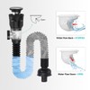 TSIBOMU Flexible Sink Drain Pipe Kits,Adjustable Bathroom Sink P Trap