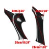 4Pcs Carbon Fiber Color Interior Door Armrest Panel Trim Plastic
