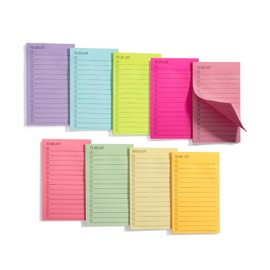 Mr. Pen - Notas adhesivas de lista de tareas, 3x5, 360 hojas, colores surtidos, bloc de notas de lista de tareas, notas adhesivas con lneas           