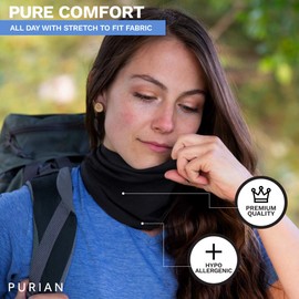 PURIAN Neck Gaiter Face Mask, Light Weight Face Cover Protects from Sun Wind UV