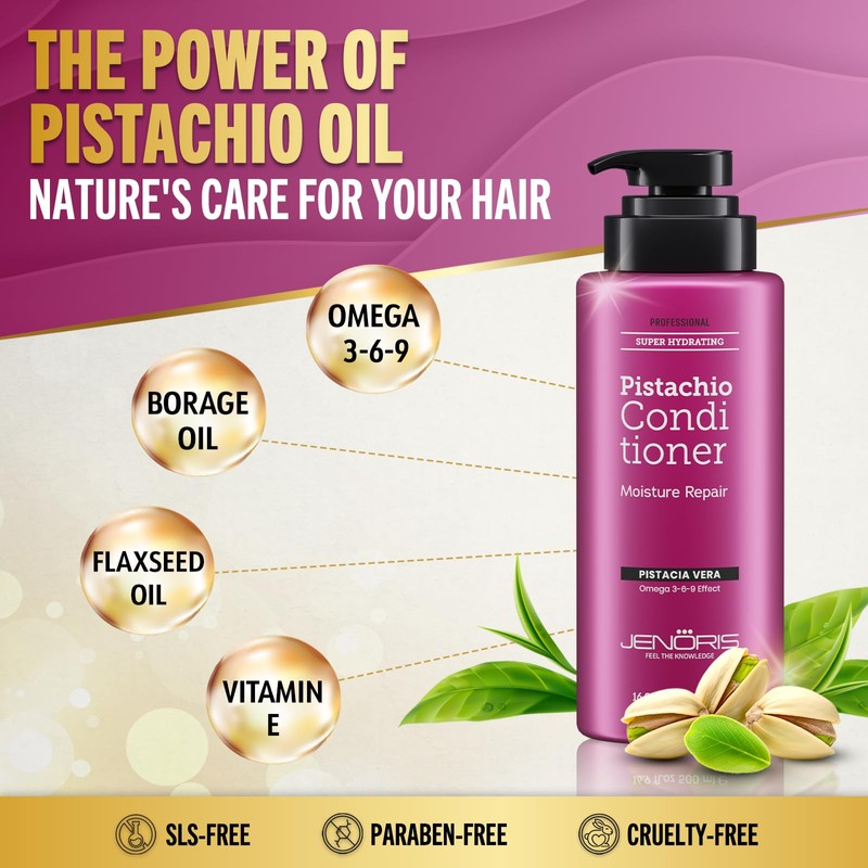 Jenoris Pistachio Conditioner for Coloured and Dry Hair 500 ml