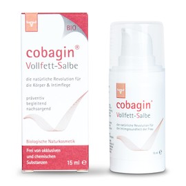 Cobagin Vollfett-Salbe 15 ml | Intimpflege bei brennender und rissiger Haut | Bio-Naturkosmetik