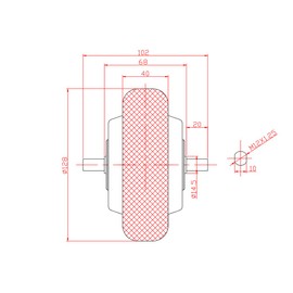 24V/36V 200W 5 Inch Electric Scooter Motor Wheel with Solid Tire 5" Electric Brushless DC Gearless Hub Motor with Hall Sensor (36V)