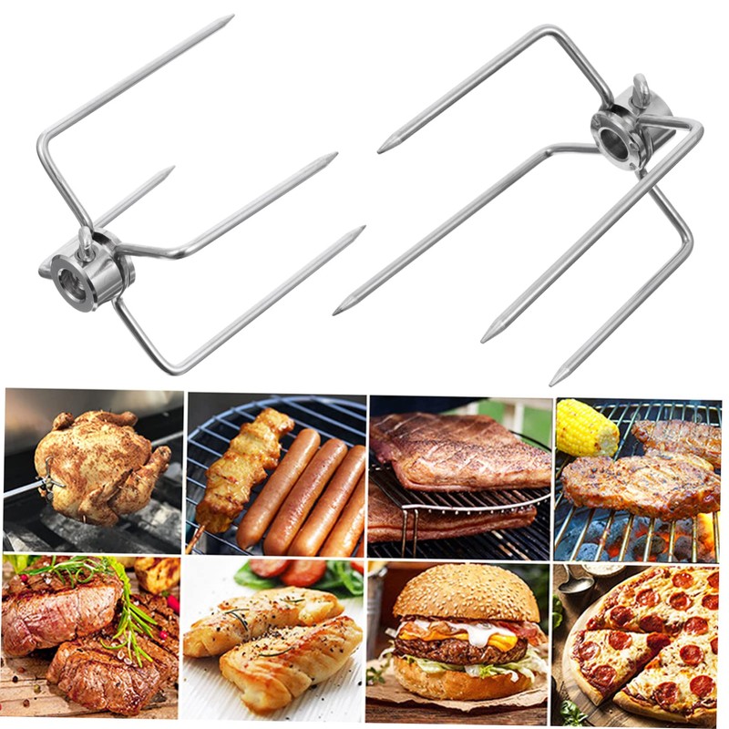 Mipcase 2Pcs Barbecue Skewers Durable BBQ Needles for Chicken Easy