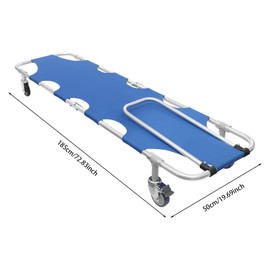 Giciashop Folding Stretcher for Medical Emergency, Portable Emergency Medical Stretcher w/Wheels, 330LBS Load Capacity, Rescue Stretcher for Hospitals, Ambulances