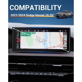 YEE PIN 2024 2025 Hornet Screen Protector 10.25" for 2023 2024 2025 Dodge Hornet (GT, GT Plus, R/T, R/T Plus) Infotainment Screen Protector Screen Cover Screen Saver for Dodge Hornet Accessories 2Pack