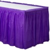 Amscam Plastic Table Skirt, 21' x 29", Purple