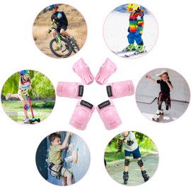 Soudittur Knee Pads, Children's Inline Skates Protector Set, 3-in-1 Knee Pads, Children's Elbow Pads, Wrist Guards, Protector Set for Inline Skates, Roller Skates, Skateboarding, Scooter, Driving