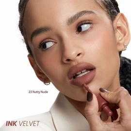 Peripera Ink the Velvet Lip Tint - High Pigment Color, Longwear, Weightless, Gluten-Free, Paraben-Free (023 NUTTY NUDE)