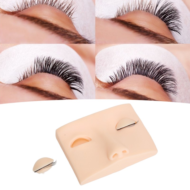 Eyelash Extension Mannequin Head Set Lash Extension Practice Face with
