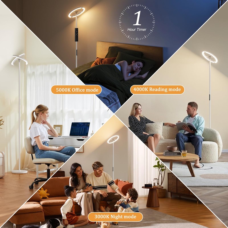 PreeOtti Floor Lamps for Living Room, 40W/2400LM LED Floor Lamp