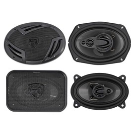 Rockville (2) Rockville RV69.4A 6x9" 1000w 4-Way Car Speakers+(2) 4x6" 500w 3-Way Speakers
