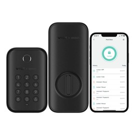 Wyze Lock Bolt — Fingerprint Keyless Security Lock, Smart Bluetooth Deadbolt Replacement, IPX5 Weatherproof, Auto-Lock, Smartphone Control - Style: Matte Black