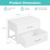 BOLUO Stackable Storage Drawers Closet Organizers and Storage Fabric White