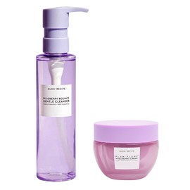 Glow Recipe Glow Recipe Blueberry Bounce Gentle Face Cleanser & Makeup Remover with Exfoliating AHA (160ml) + Plum Plump Hyaluronic Acid Moisturizer Face Cream Travel Size (20ml)