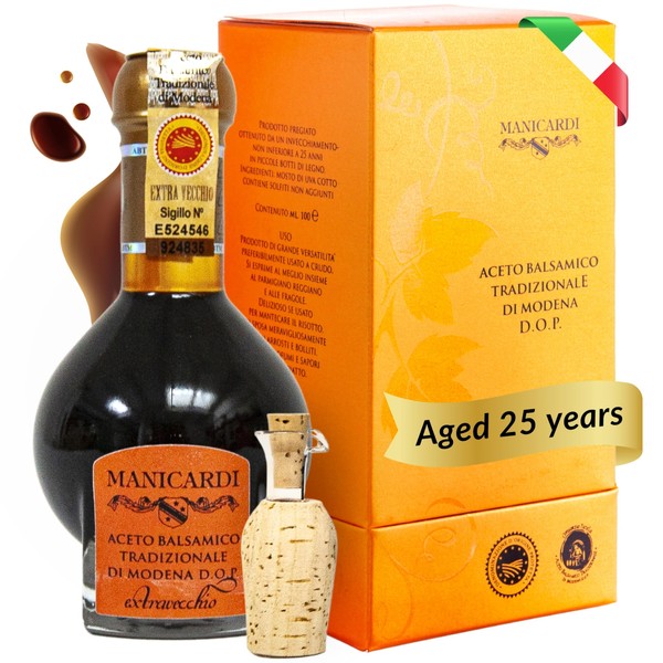 MANICARDI Traditional Balsamic Vinegar of Modena PDO Aged 25 Years