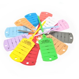 Key Tags - Motor Dealership Plastic Key Tags (200) with self looping Tails (Red)