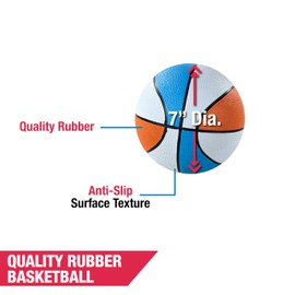 Barrington Size 3 Basketball, Indoor & Outdoor 3-Pack, 7-inch Diameter Durable Rubber Ball, Perfect for Arcade Games