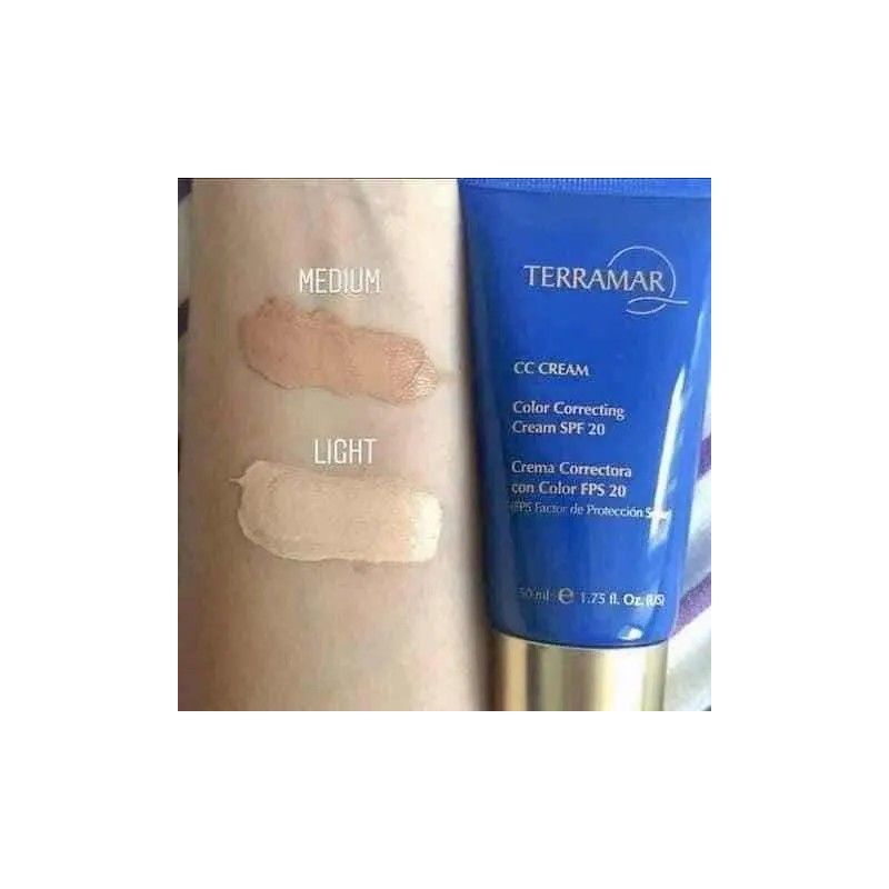 Cc Cream Fps20 Terramar, Crema Correctora Light, 50 Mls.