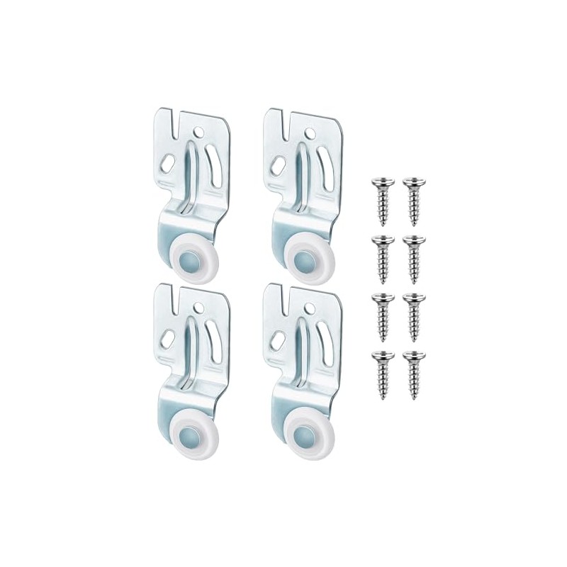 Blulu 4 Pcs Sliding Closet Door Roller Kit Wardrobe Wheels