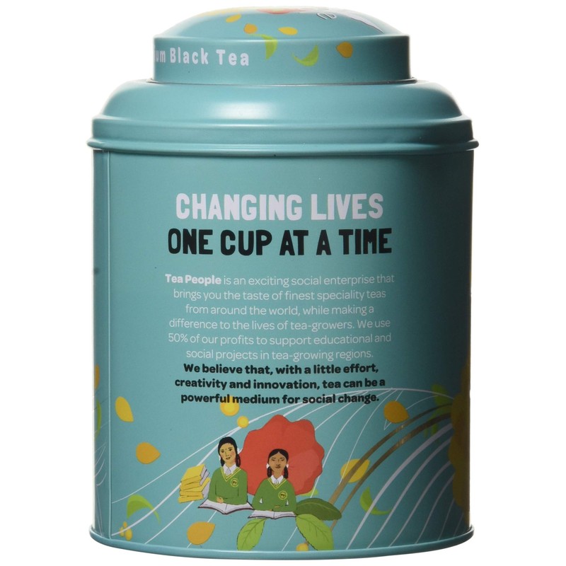 Tea People Bombay Chai, 20 Tea Pyramids in Tin Caddy