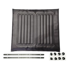 Silver Sport 2 Wheelchair seat Cushion 18 inch,Wheelchair Replacement seat,Vinyl Seat Upholstery 18x16”,Embossed,Replacement Parts, with Hardware,STDS3J4618.Suitable for K1/K2 wheelchairs(1Ea,Black)