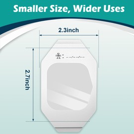 200 Packs Transparent Film Dressing 2.375" x 2.75" - Waterproof Bandages for Swimming, Showering, Wounds, Post Surgical Shower or IV Shield, Tattoo Aftercare Bandage, Scar Therapy, Adhesive Patches