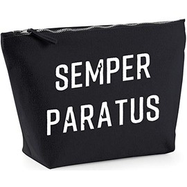 Hippowarehouse Semper Paratus printed make up cosmetic wash bag 18x19x9cm